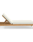 Teak Outdoor Double Lounge Chair, Coronado Harbor Outdoor Double Chaise Lounger