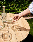 White Wash Teak Side Table