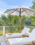 Patio Rope Chaise Lounge With Sunbrella Cushions