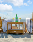 Modern Grade A Teak Wood Adirondack Set By Harbor Classic