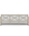 Highest Quality Handcrafted Modern Weathered Gray Teak Wood Sofa And Sunbrella Cushions Included