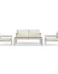 White Aluminum Sofa For 2