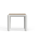Outdoor White Metal Side Table