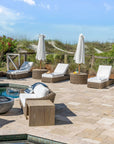 All Weather Wicker Patio Furniture Collection with Grey Teak wood