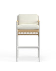 White Aluminum Outdoor Bar Chair