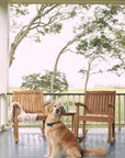 Teak outdoor rocker available now