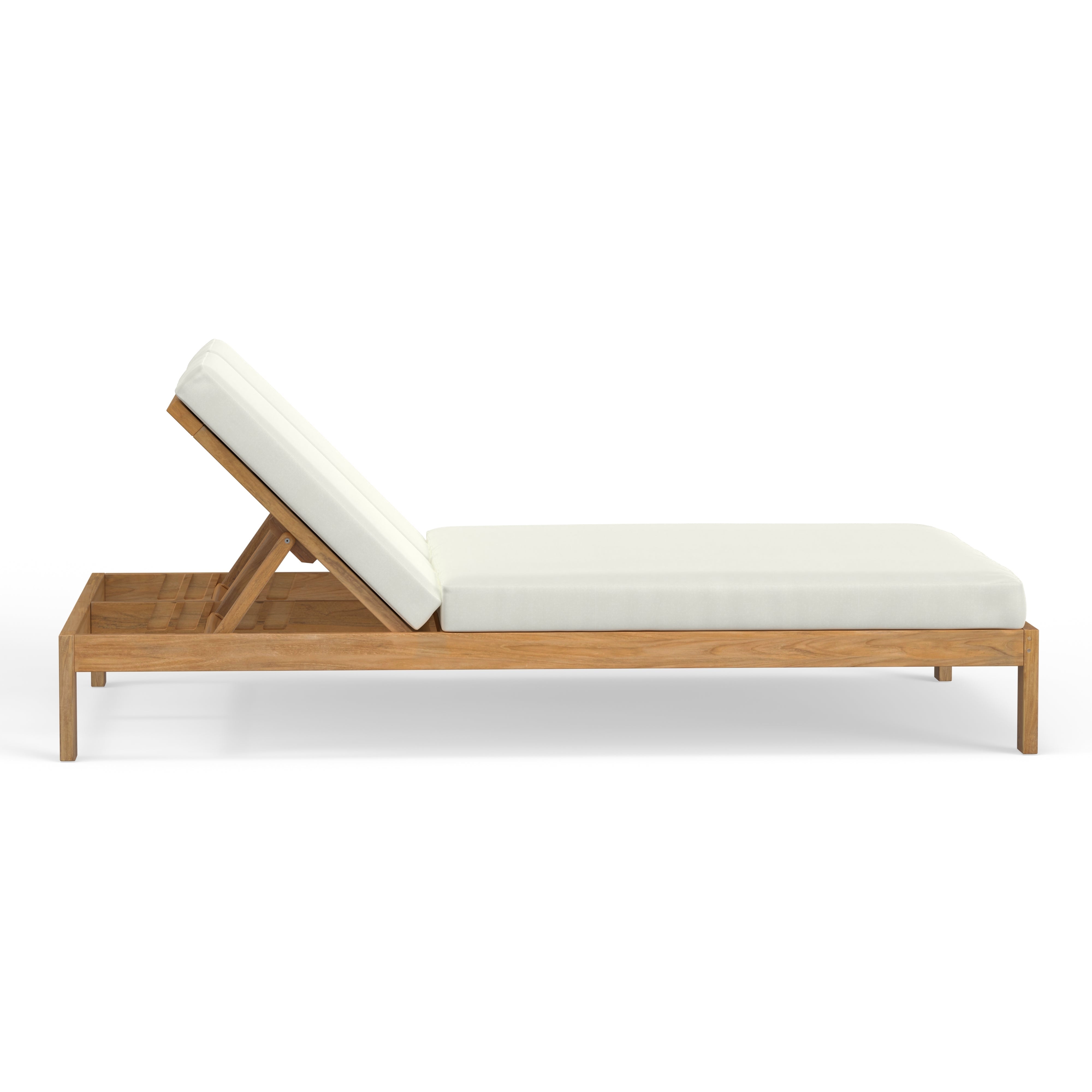 Teak Outdoor Double Lounge Chair, Coronado Harbor Outdoor Double Chaise Lounger